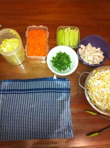 Fresh spring Roll ingredients