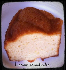 Lemon round cake 1